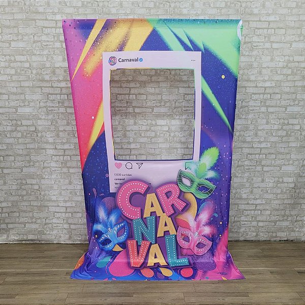 Alugue Estrutura Painel Retangular e a Capa de Tecido do Tema - Carnaval