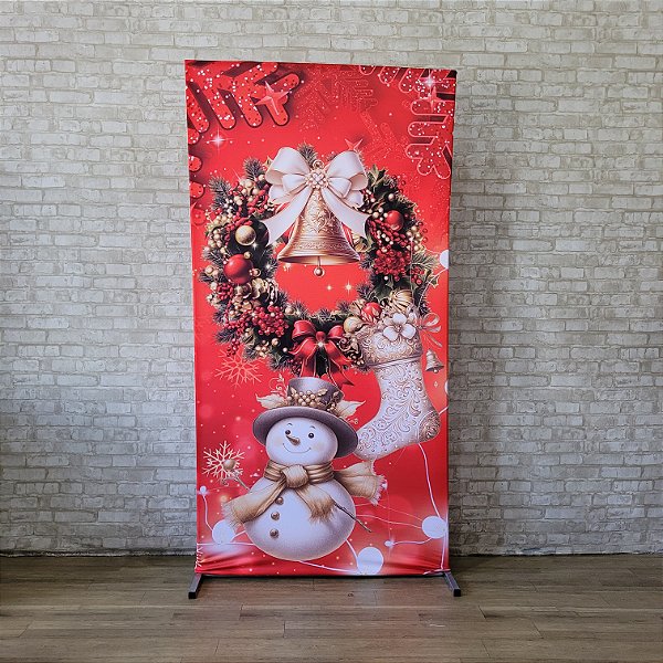 Alugue Estrutura Painel Retangular e a Capa de Tecido do Tema - Natal