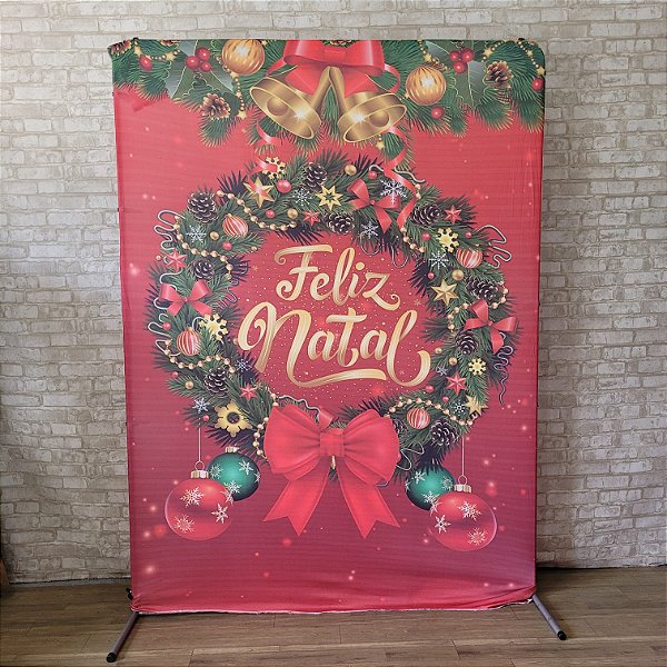 Alugue Estrutura Painel Retangular e a Capa de Tecido do Tema - Natal