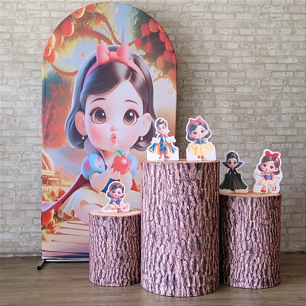 Alugue Tema Para Festa Decoração Branca de Neve Baby Tecido ( Modelo 1 )