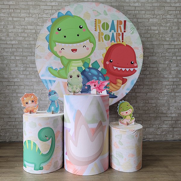 Alugue Tema Para Festa Decoração Dino Baby Tecido ( Modelo 5 )