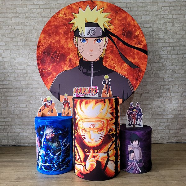 Alugue Tema Para Festa Decoração Naruto Tecido ( Modelo 1 )