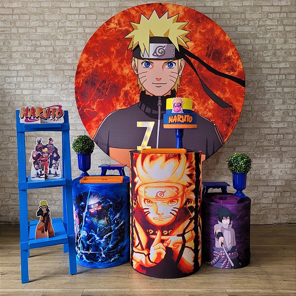 Alugue Tema Para Festa Decoração Naruto Tecido ( Modelo 2 )