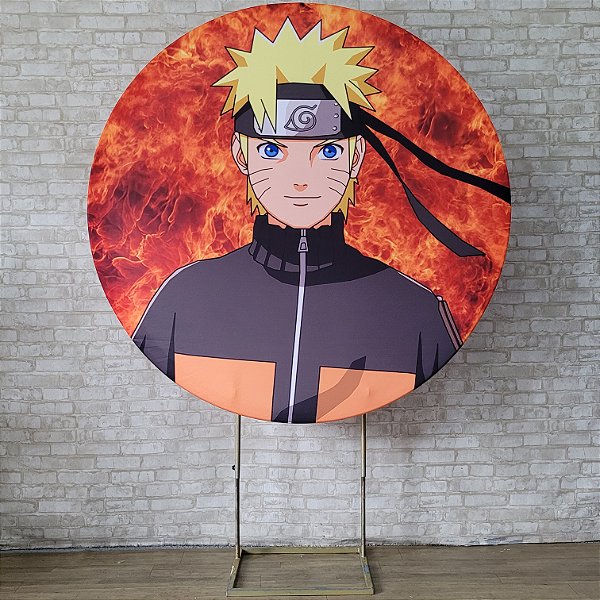 Alugue Estrutura Painel Redondo e a Capa de Tecido do Tema - Naruto