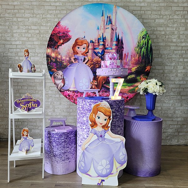 Alugue Tema Para Festa Decoração Princesa Sofia Tecido ( Modelo 2 )