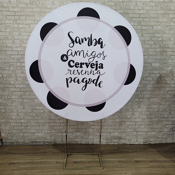 Alugue Estrutura Painel Redondo e a Capa de Tecido do Tema - Samba