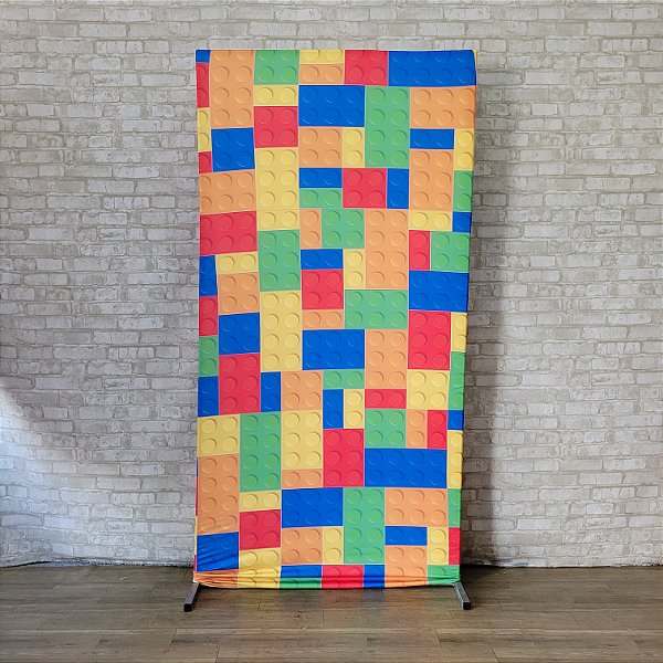 Alugue Estrutura Painel Retangular e a Capa de Tecido do Tema - Lego