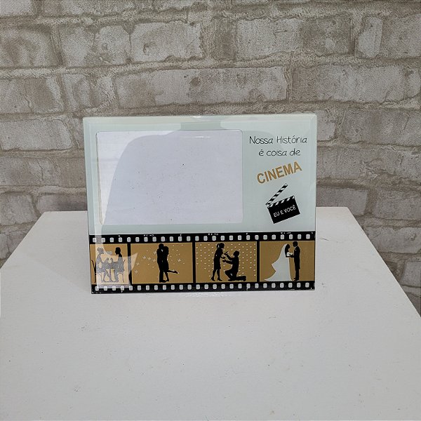 Alugue Item Decorativo Porta Retrato de Vidro - Branco