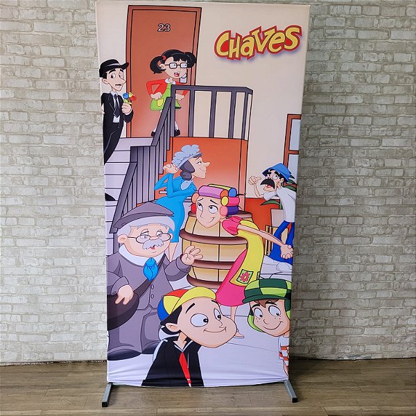 Alugue Estrutura Painel Retangular e a Capa de Tecido do Tema - Chaves