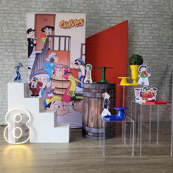 Alugue Tema Para Festa Decoração Chaves Tecido ( Modelo 3 )