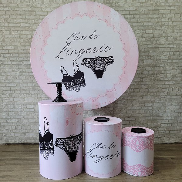 Alugue Tema Para Festa Decoração Chá de Lingerie Tecido ( Modelo 1 )