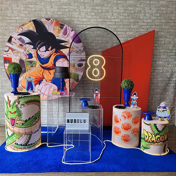 Alugue Tema Para Festa Decoração Dragon Ball Z Tecido ( Modelo 3 )