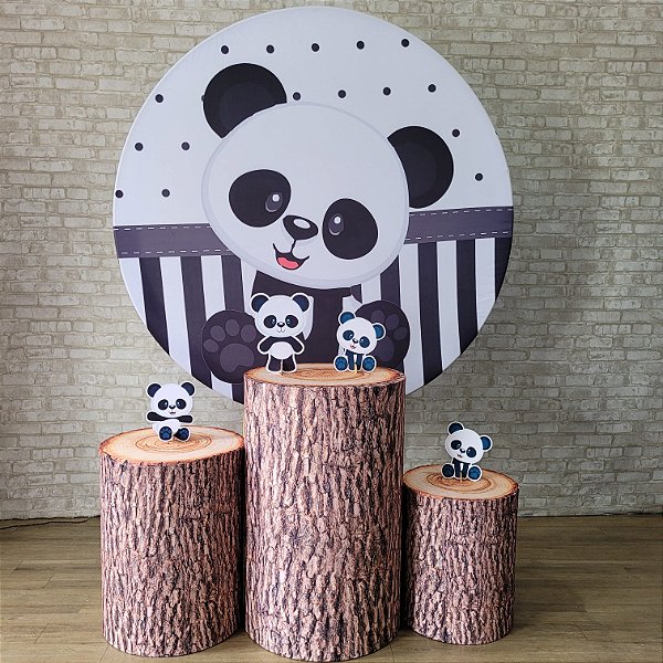 Alugue Tema Para Festa Decoração Panda Tecido ( Modelo 1 )