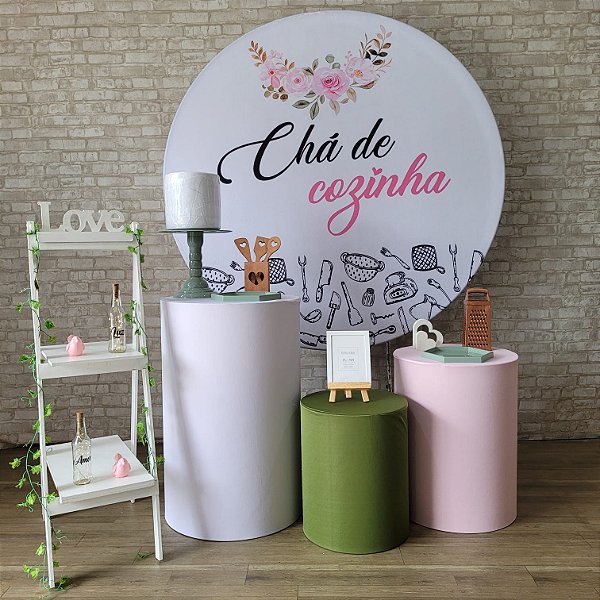 Alugue Tema Para Festa Decoração Chá de Cozinha Tecido ( Modelo 10 )