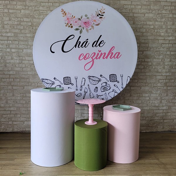 Alugue Tema Para Festa Decoração Chá de Cozinha Tecido ( Modelo 09 )