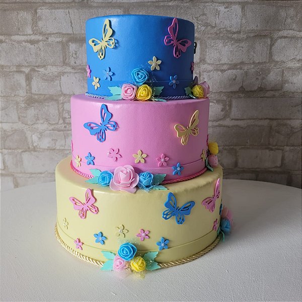 Alugue Bolo Fake Tema - Jardim Encantado