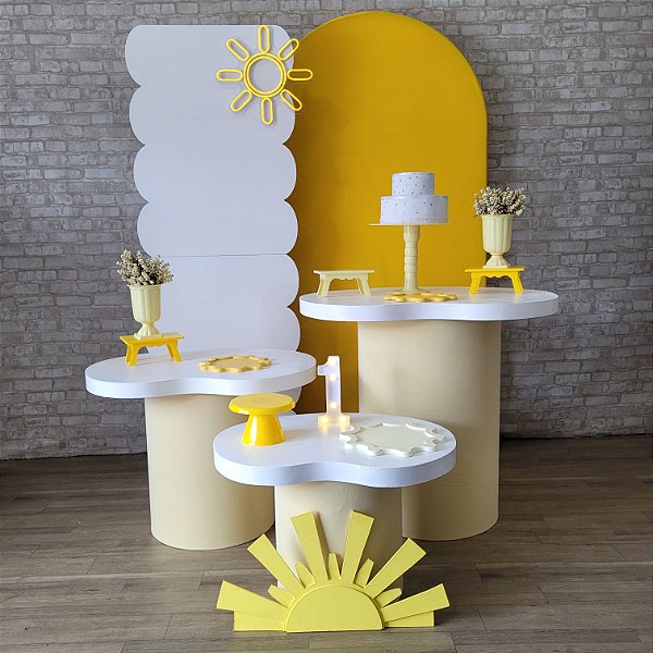 Alugue Tema Para Festa Decoração Minha Primeira Volta ao Sol Tecido ( Modelo 5 )