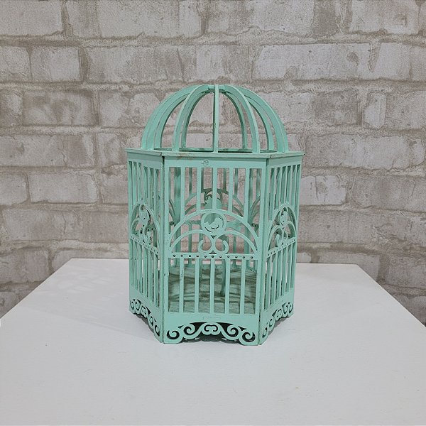 Alugue Item Decorativo Gaiola de Passarinho - Verde Menta
