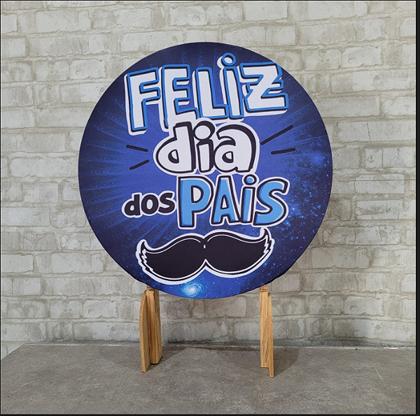 Alugue Estrutura Mini Painel Redondo e a Mini Capa do Tema - Feliz dia dos pais
