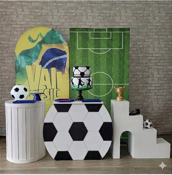 Alugue Tema Para Festa Decoração Brasil Copa Tecido ( Modelo 3 )