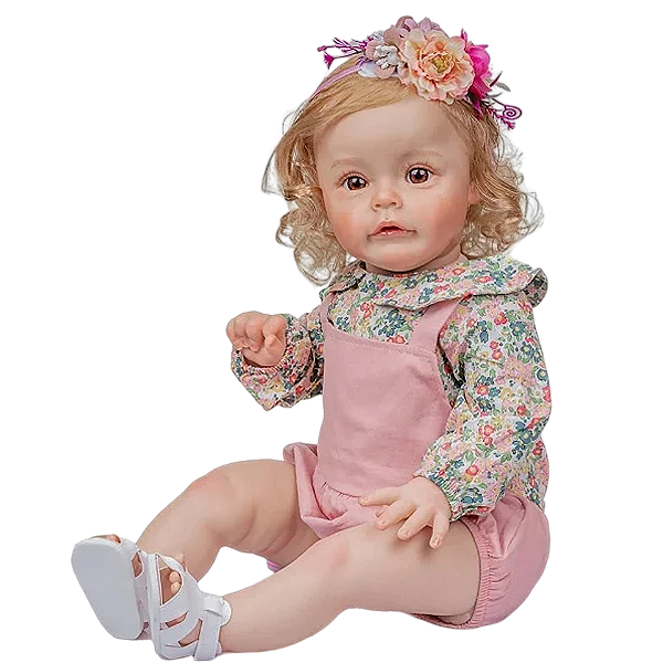 Boneca Bebe Reborn Realista Tecido Gabriela - 60cm