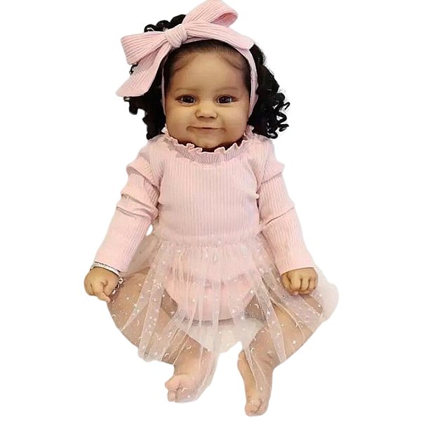 Boneca Bebe Reborn Realista Tecido Valentina - 60cm