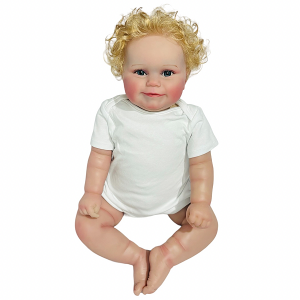 Boneco Bebe Reborn Realista Tecido Miguel - 55cm