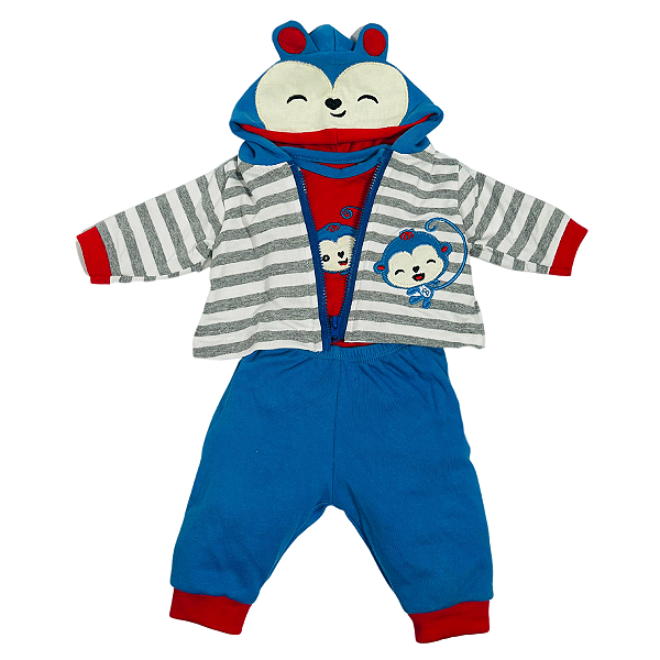 Conjunto Roupa Macaquinho Boneca Bebe Reborn  - 48Cm