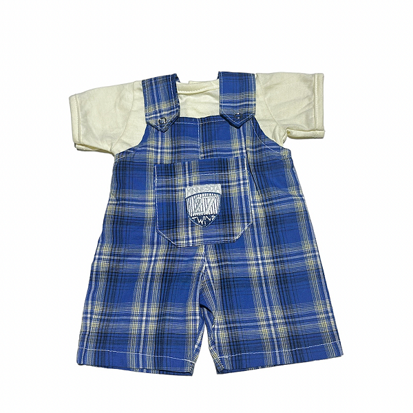 Conjunto Macacão Azul Estampa N°27 Boneca Bebe Reborn - 55Cm