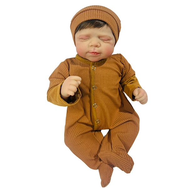 Boneco Bebe Reborn Corpo de tecido Caio - 48cm