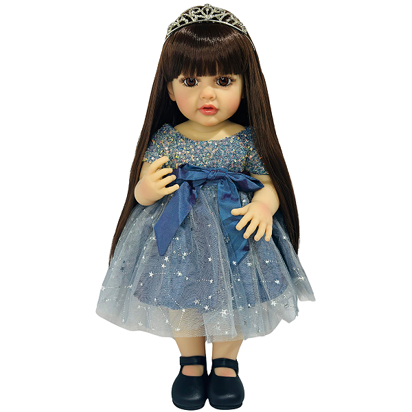Boneca Bebe Reborn Corpo de Silicone Julia - 55cm