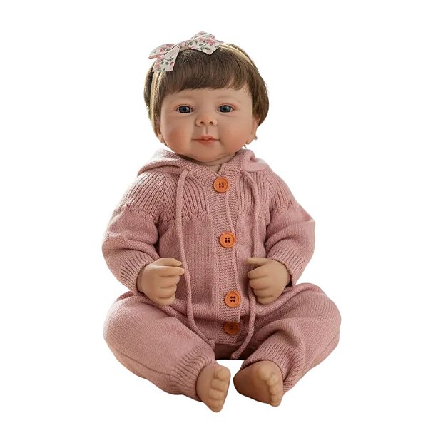 Boneca Bebe Reborn Corpo de Silicone Luana - 48cm