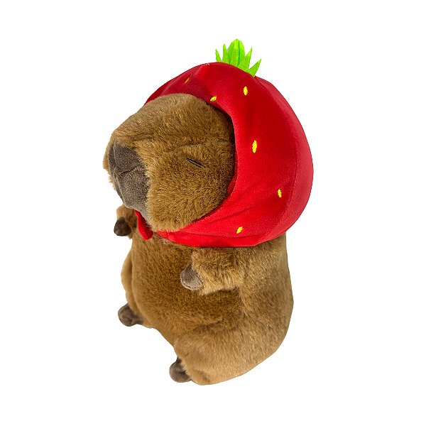 Pelúcia Capivara com Chapéu de Morango
