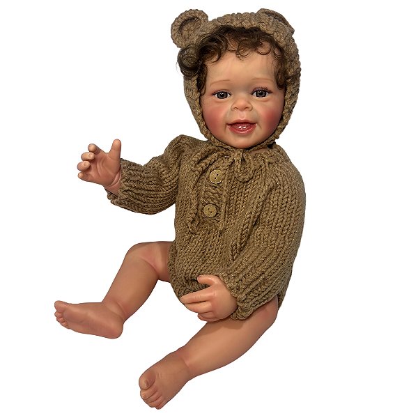 Boneco Bebê Reborn Silicone Menino Noah - 55cm