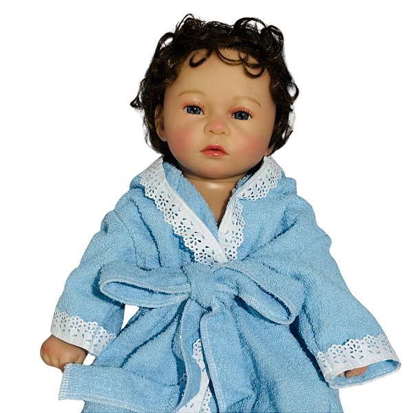 Kit Banho Com Toalha e Roupão Para Bebê Reborn