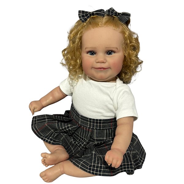 Boneca Bebe Reborn Corpo de Tecido Agatha - 55cm