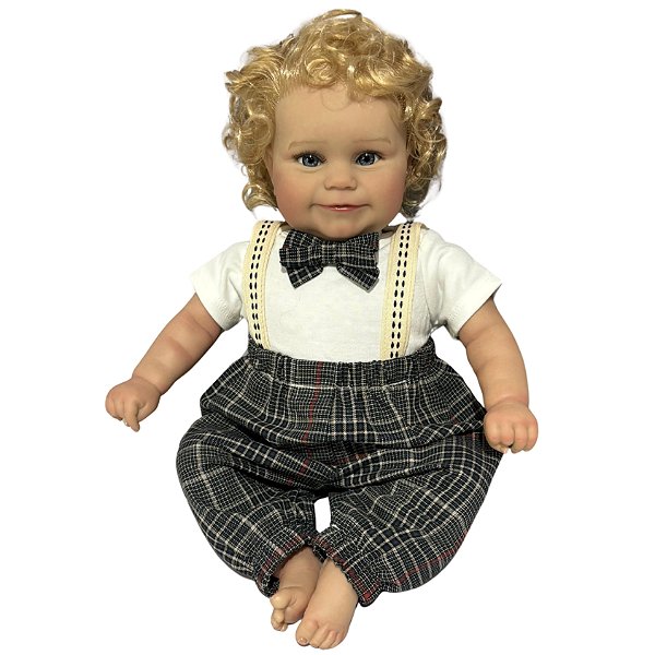 Boneco Bebe Reborn Realista Tecido Miguel - 55cm