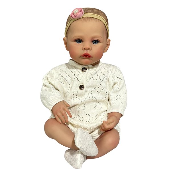 Boneca Reborn com Corpo de tecido Andreia - 48cm