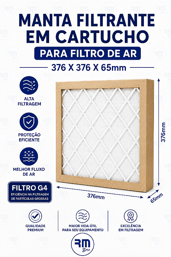 Filtro Cartucho 376 X 376 X 65 mm MANTA G4