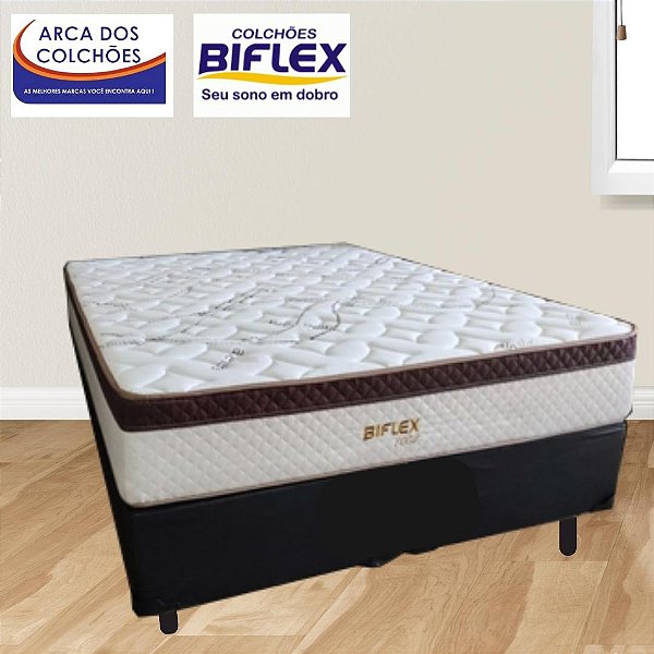Conjunto Box Casal 1002 Biflex + Base DF Premium