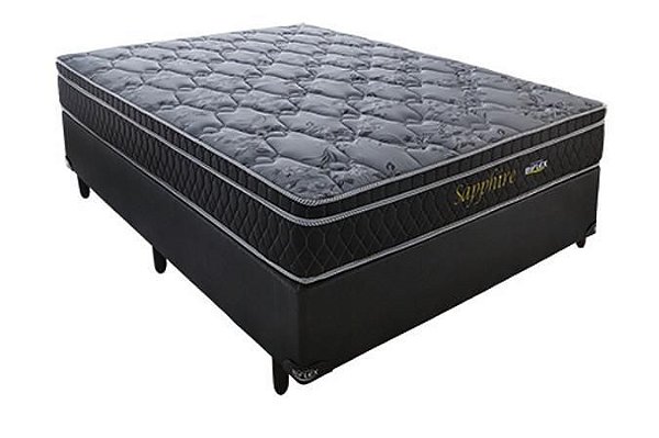 Colchão Casal Sapphire Biflex + Base Box DF Premium