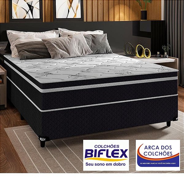 Colchão Casal Lyon Biflex + Base Df premium)