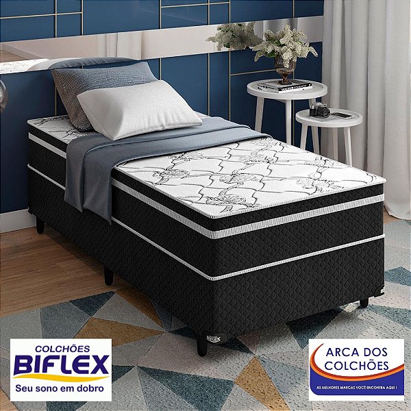Colchão solteirão Lyon Biflex + Base Box DF Premium