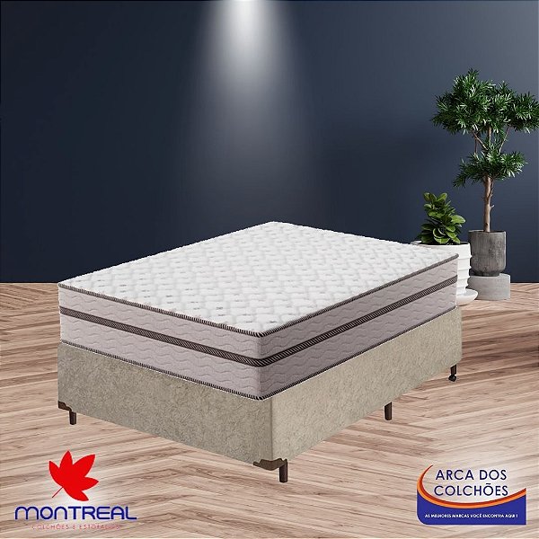 Conjunto box casal 1,38 (Colchão Roma Montreal + Box Df Premium