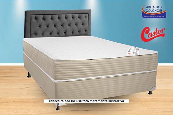 Conjunto box casal 138x188 (colchão Revolution Tecnopedic Castor + base box df premium) obs: cabeceira não inclusa