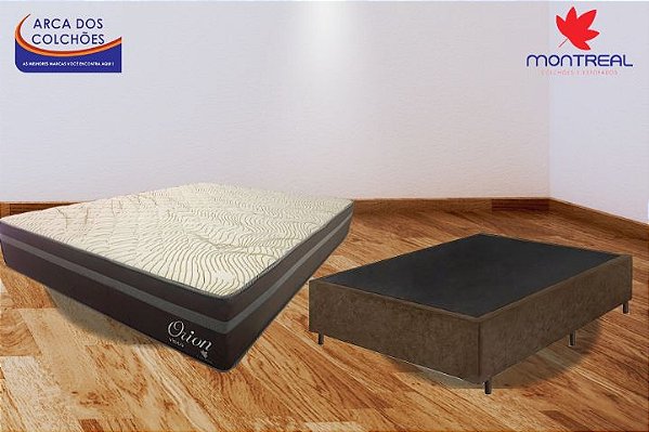 Conjunto box casal 138x188 (Colchão Orion montreal+Base box df premium)