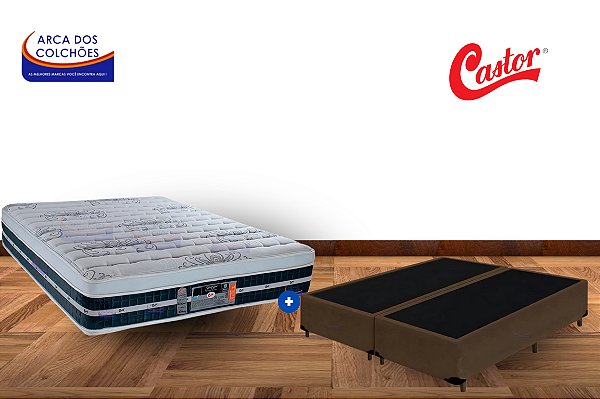 conjunto box Queen 1,58(Colchão Silver Star Pocket + Box DF Premium)