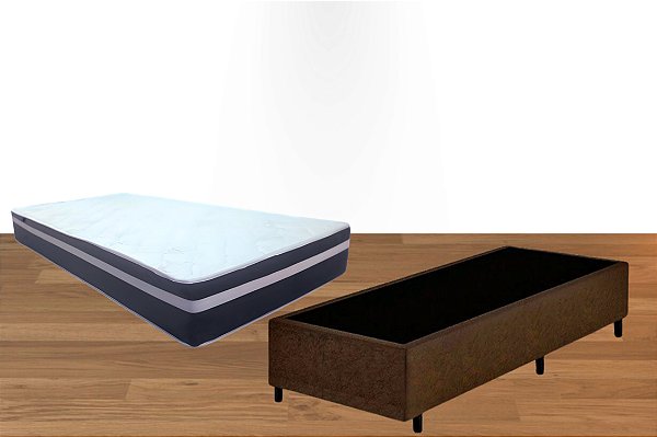Conjunto box solteiro 88x1,88 (colchão Aquila 2 montreal + box Df premium)