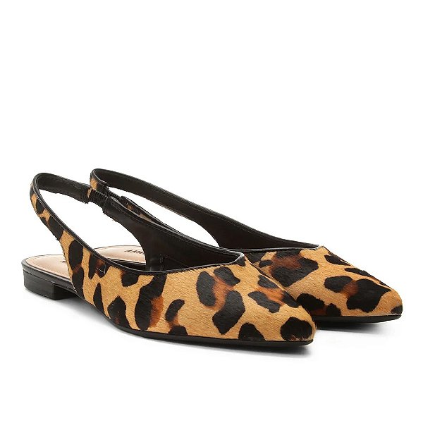 Sandália Slingback Feminina AnaCapri - Onça