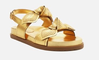 Sandalia Papete Feminino Arezzo- Dourada